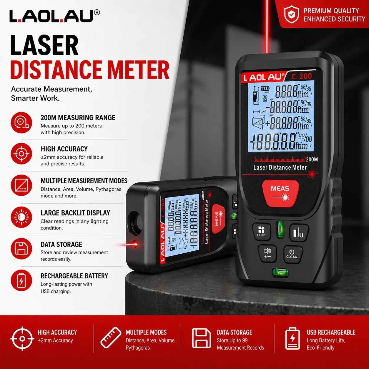 LAOLAU Digital Laser Range Fin - đánh giá và giá Power Tools Green