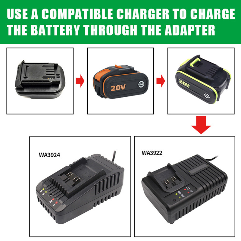 Adapter Chuyển Đổi Worx 4Pin C - đánh giá và giá Power Tools Green
