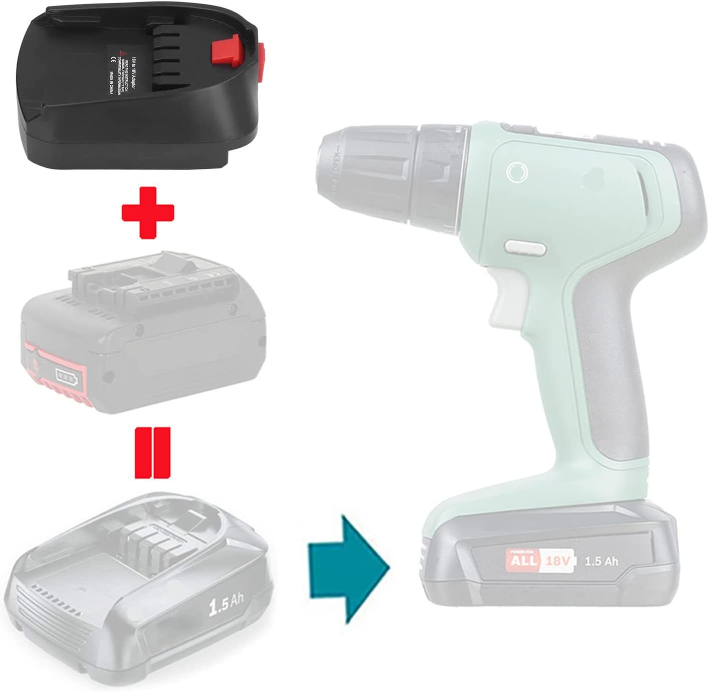 Battery Adapter Use For Bosch  - đánh giá và giá Power Tools Green