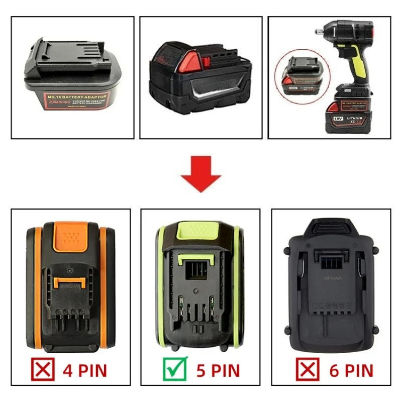 Battery Adapter Converter for  - đánh giá và giá Power Tools Green